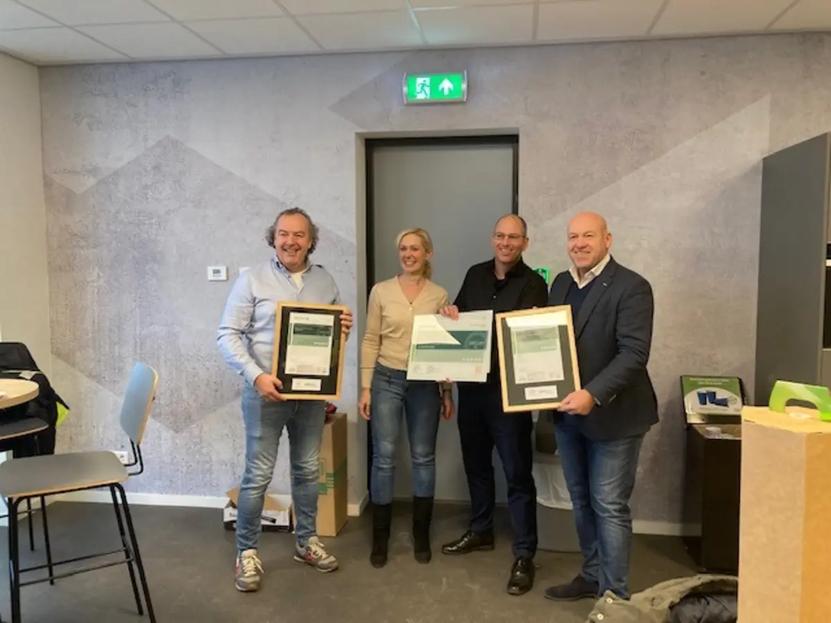 Afbeelding bij feestelijke uitreiking breeam outstanding certificaat bij ploeger in harderwijk