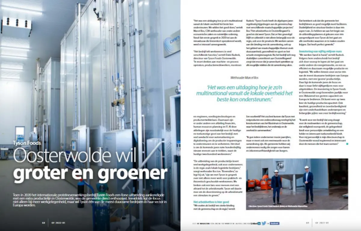 Afbeelding bij artikel nieuwbouw tyson foods in oosterwolde
